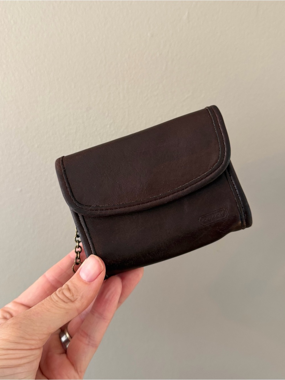 Coach 7219 vintage leather multifunction card and coin wallet